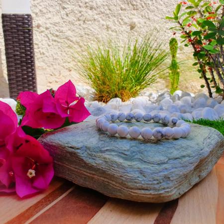 Bracelet Howlite blanche