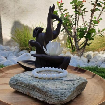 Bracelet Agate blanche